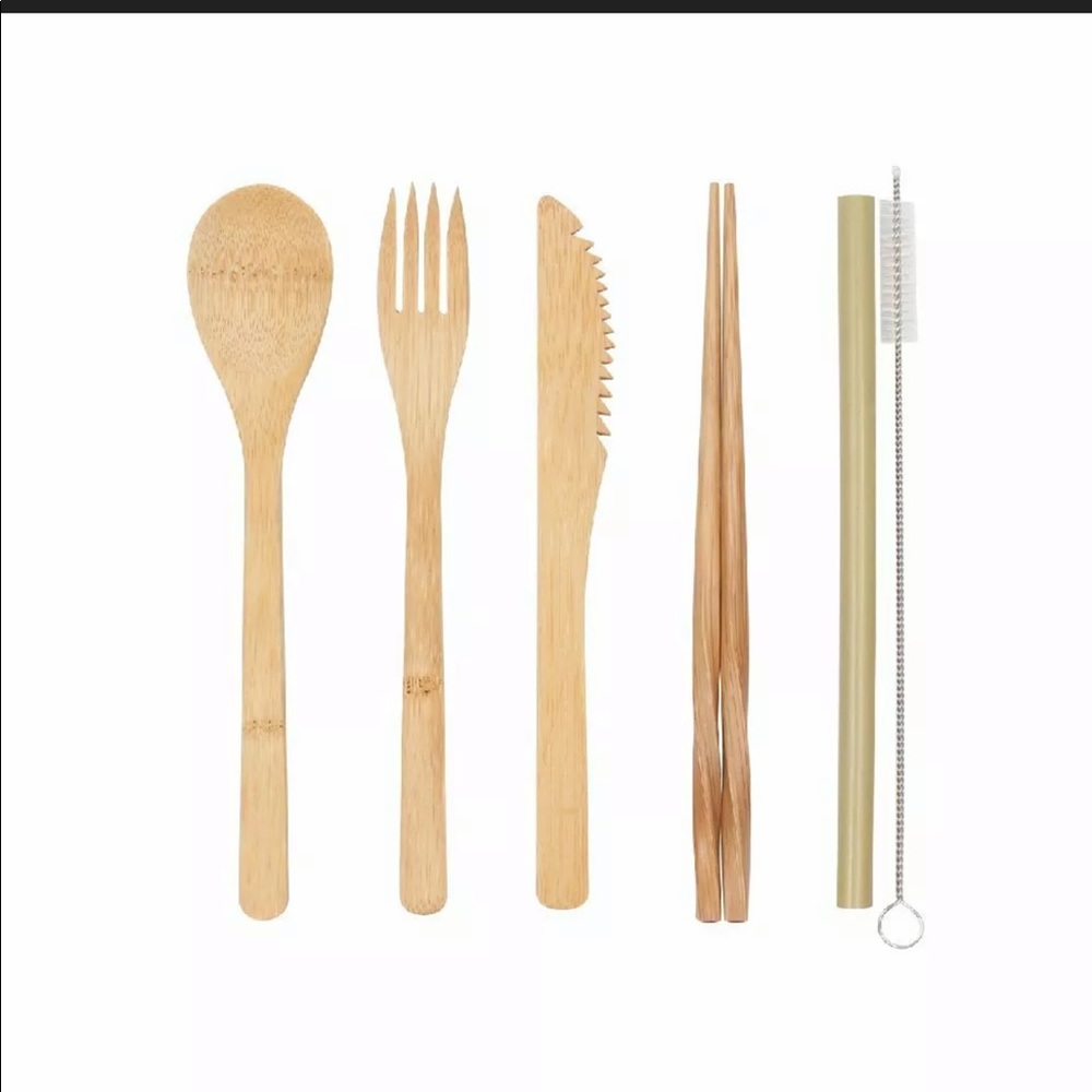 Bamboo Cutlery Flatware Tableware Set (2 set)